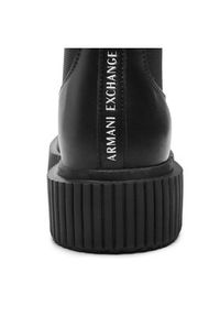 Armani Exchange Botki Anfibi XDN027 XV747 K001 Czarny. Kolor: czarny. Materiał: skóra