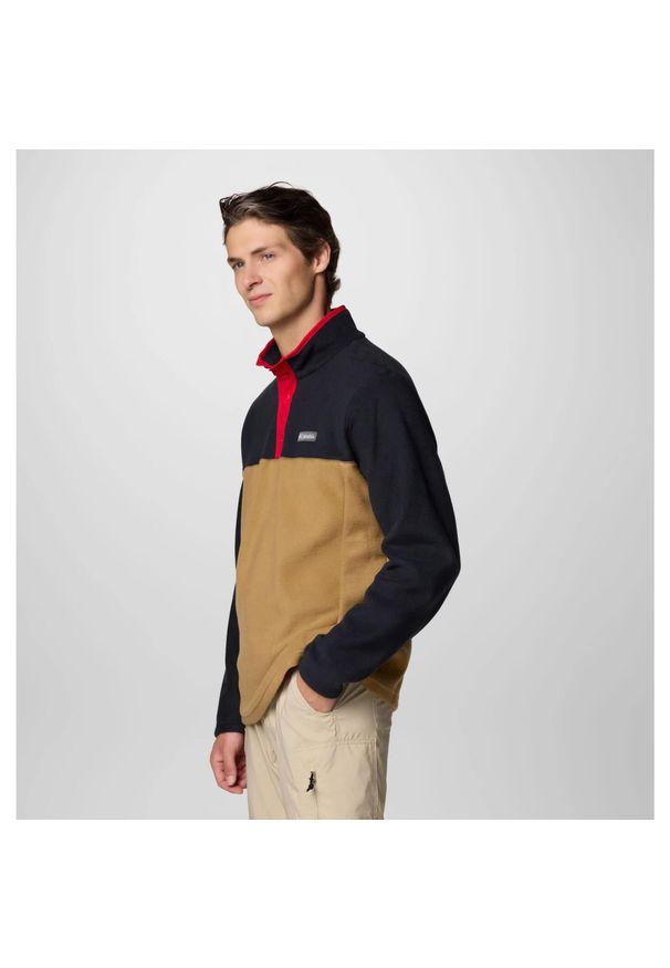 columbia - Bluza męska Columbia Steens Mountain Half Snap. Kolor: wielokolorowy, czarny, czerwony, brązowy. Materiał: polar. Sport: turystyka piesza