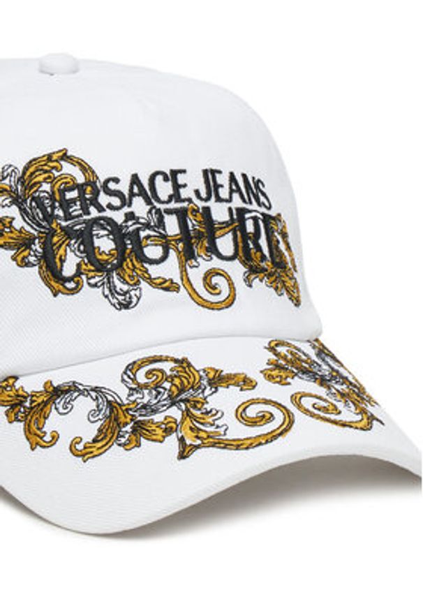 Versace Jeans Couture Czapka z daszkiem 78VAZK17 Biały. Kolor: biały. Materiał: materiał, bawełna