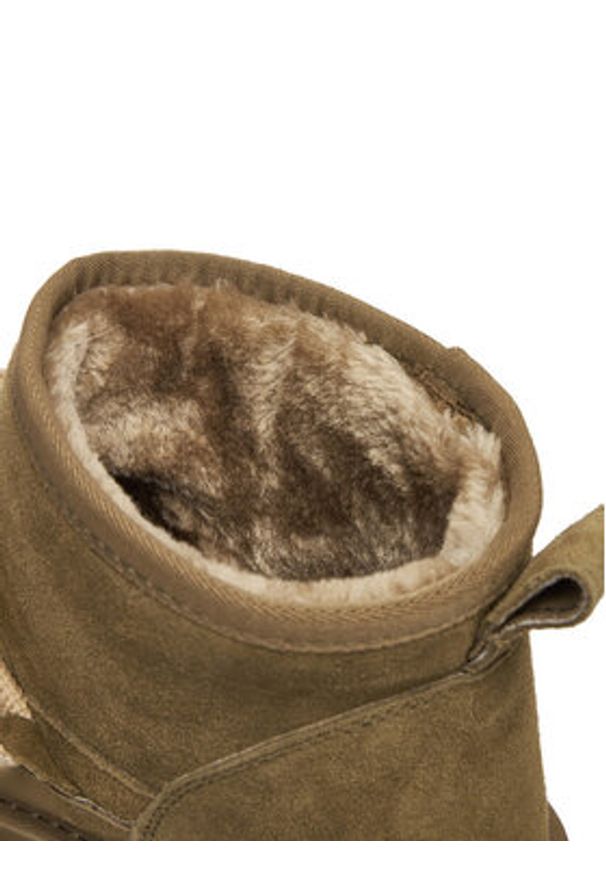 DeeZee Śniegowce W23Q11482 Khaki. Kolor: brązowy. Materiał: materiał