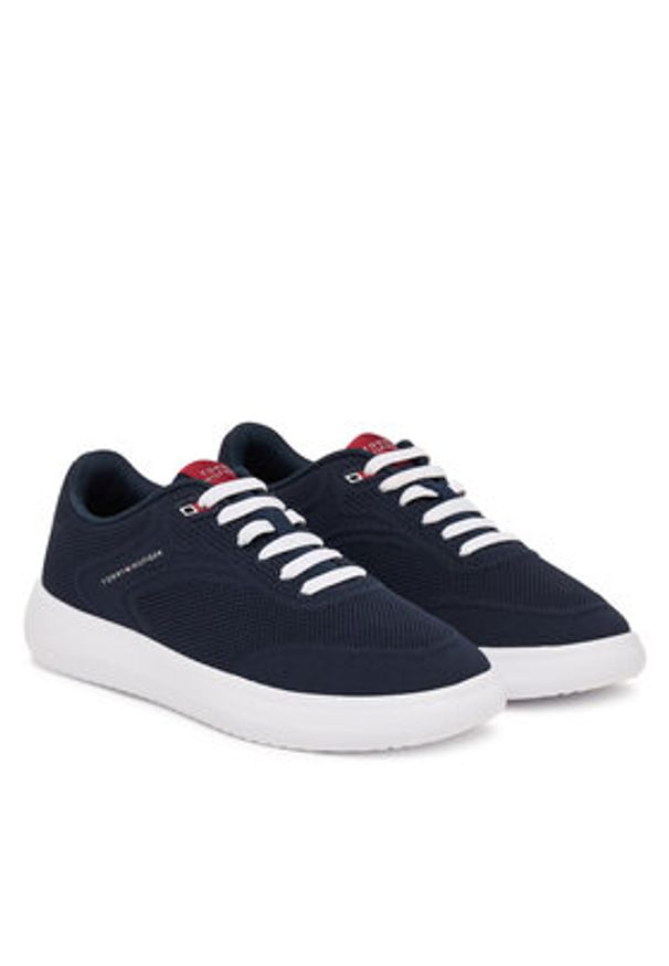 TOMMY HILFIGER - Tommy Hilfiger Sneakersy Th Modern Lightcup Knit FM0FM05886 Granatowy. Kolor: niebieski. Materiał: materiał