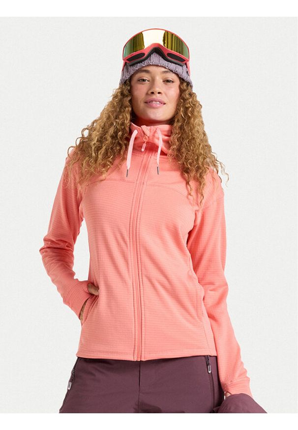 Roxy Bluza techniczna Vertere Full Zip ERJFT04974 Pomarańczowy Regular Fit. Kolor: pomarańczowy. Materiał: syntetyk