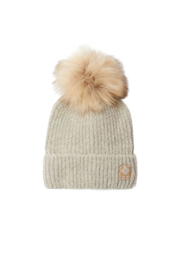 columbia - Czapka Columbia Winter Blur Pom Pom Beanie 1862101191 - beżowa. Kolor: beżowy. Materiał: poliester, nylon, materiał, polar, akryl, elastan. Sezon: zima. Styl: klasyczny