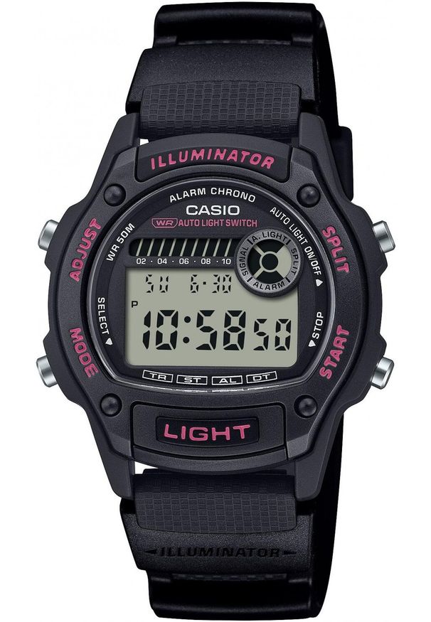 Zegarek męski Casio W-220H-1A2VEF czarny. Kolor: czarny