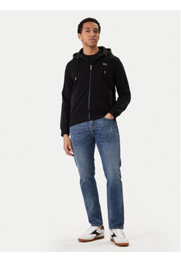 Karl Lagerfeld - KARL LAGERFELD Bluza 705005 562900 Czarny Regular Fit. Typ kołnierza: dekolt w karo. Kolor: czarny. Materiał: bawełna