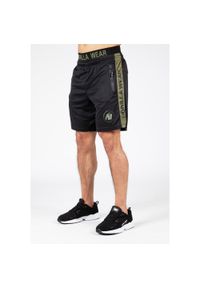 GORILLA WEAR - Atlanta Szorty - Czarny/Zielony. Kolor: wielokolorowy, czarny, zielony. Sport: fitness