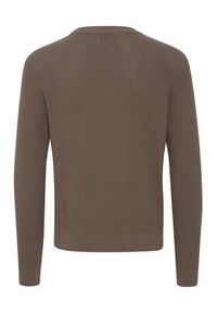 Casual Friday Sweter 20504787 Brązowy Slim Fit. Okazja: na co dzień. Kolor: brązowy. Materiał: bawełna. Styl: casual #3