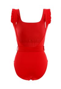 AGUA BENDITA - Czerwony jednoczęsciowy strój kąpielowy Nicolette Voila. Kolor: czerwony. Wzór: aplikacja #2