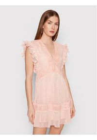 Pinko Sukienka letnia Omegna 1G17H7 Y7UZ Różowy Regular Fit. Kolor: różowy. Materiał: bawełna. Sezon: lato