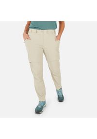 quechua - Spodnie turystyczne damskie Quechua MH500 2w1. Kolor: beżowy. Materiał: materiał, tkanina, syntetyk, elastan. Sport: turystyka piesza