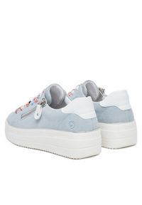Remonte Sneakersy D1C06-12 Niebieski. Kolor: niebieski. Materiał: zamsz, skóra #7
