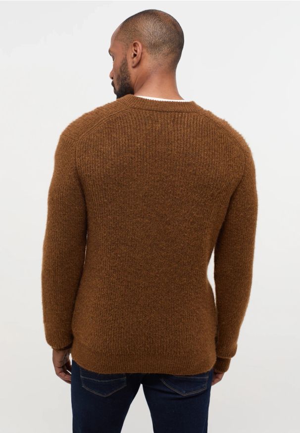 Męski Sweter Mustang Style Emil C Henley Rubber 1014118 3161. Typ kołnierza: typu henley