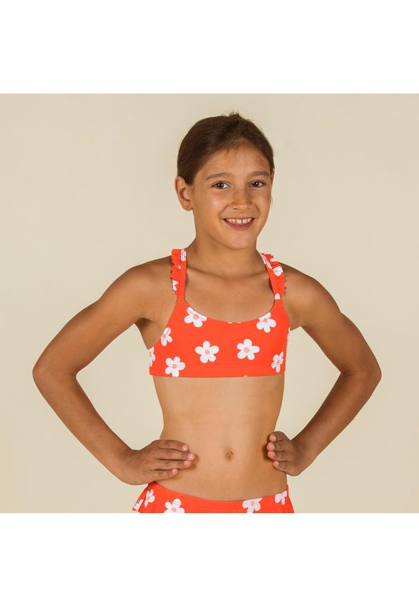 NABAIJI - Góra stroju pływackiego dla dzieci Nabaiji Lila Marg. Kolor: pomarańczowy. Materiał: materiał, poliester, elastan, poliamid