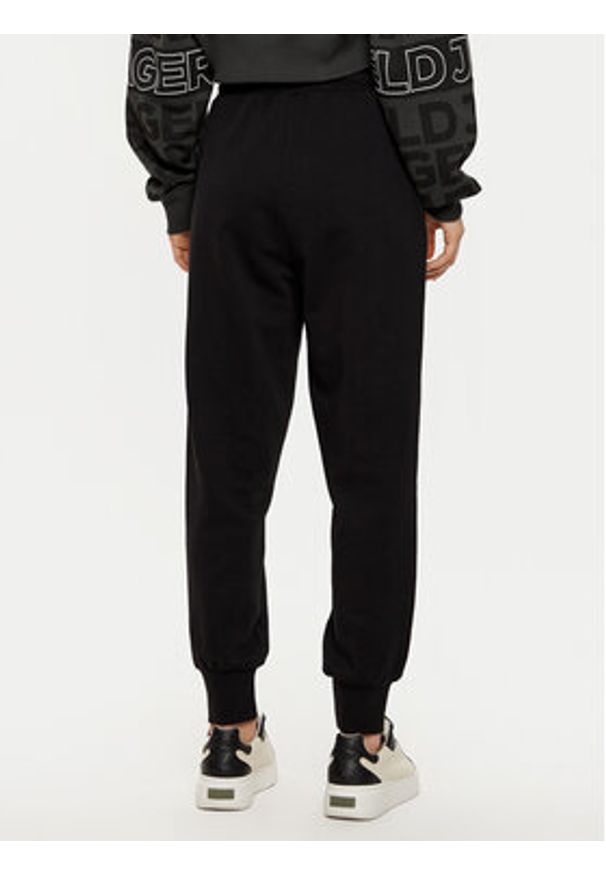 Karl Lagerfeld Jeans Spodnie dresowe A1W10058 Czarny Regular Fit. Kolor: czarny. Materiał: bawełna