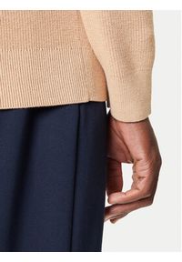 GANT - Gant Sweter 8050265 Beżowy Regular Fit. Kolor: beżowy. Materiał: bawełna #4