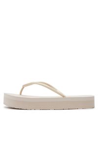 Calvin Klein Japonki Flatform Ff Deboss Logo Tpu HW0HW01977 Beżowy. Kolor: beżowy. Materiał: syntetyk #4