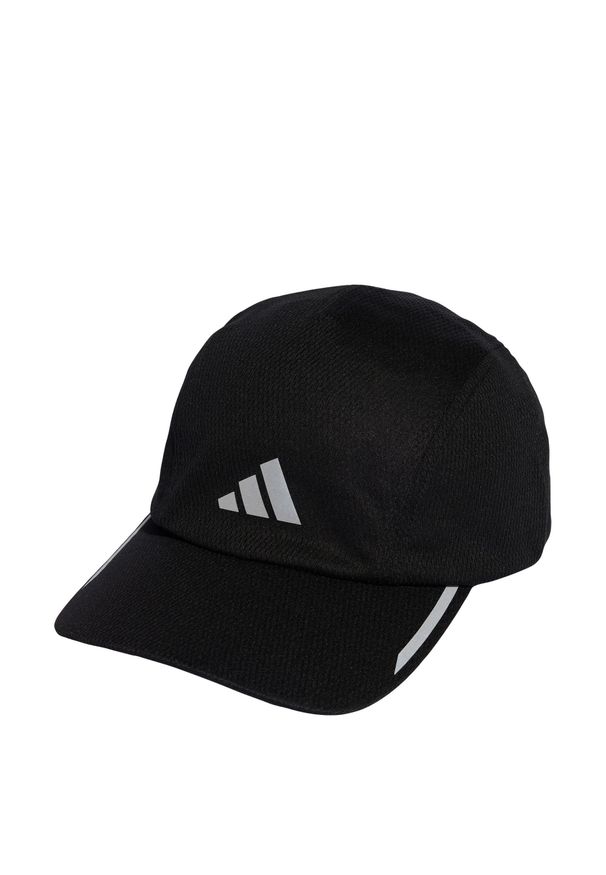 Adidas - Czapka Running Mesh 4 Panel Climacool. Kolor: szary, wielokolorowy, czarny. Materiał: mesh