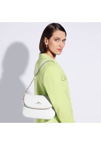 Wittchen - Damska listonoszka skórzana z kieszenią w klapie mała. Kolor: biały. Wzór: paski, aplikacja. Materiał: skórzane. Styl: klasyczny, casual, elegancki #5