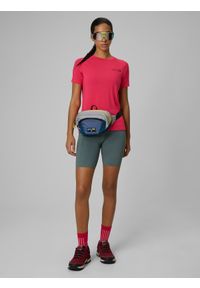 4f - 4F Koszulka trekkingowa regular szybkoschnąca damska - różowa L. Okazja: do pracy. Kolor: różowy. Materiał: tkanina, włókno. Długość rękawa: raglanowy rękaw. Długość: długie. Sezon: lato #2