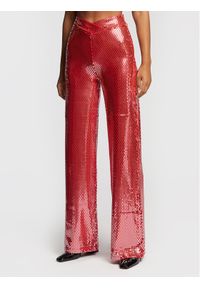 ROTATE Spodnie materiałowe Briella RT1610 Czerwony Regular Fit. Kolor: czerwony. Materiał: syntetyk, materiał