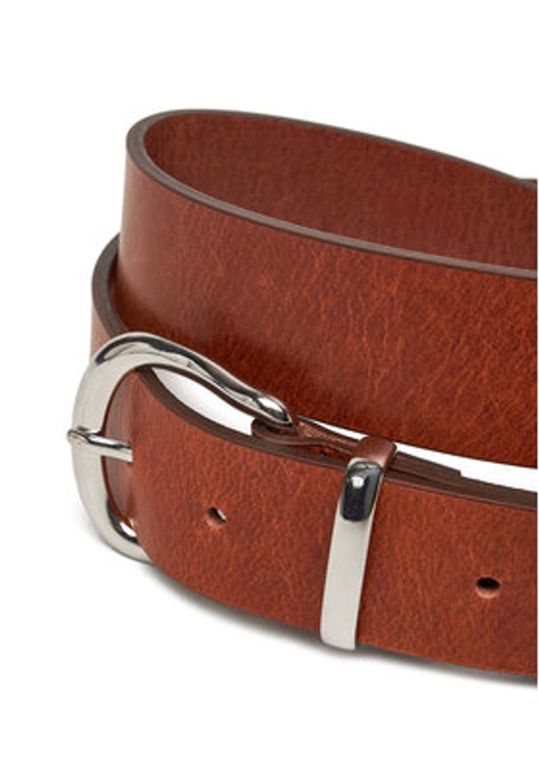 Jack & Jones Pasek Męski Jacwestern 12277530 Brązowy. Kolor: brązowy. Materiał: skóra