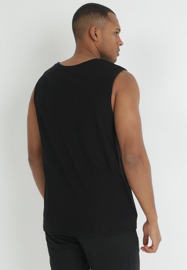 Born2be - Czarna Bawełniana Koszulka Tank Top Kass. Kolor: czarny. Materiał: bawełna