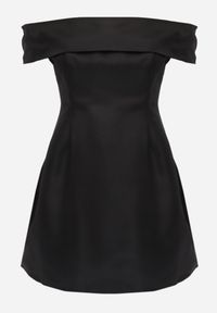 Renee - Czarna Koktajlowa Sukienka Hiszpanka VICES Typu Bombka Iaonara. Typ kołnierza: dekolt hiszpanka. Kolor: czarny. Materiał: poliester. Typ sukienki: bombki. Styl: wizytowy #7