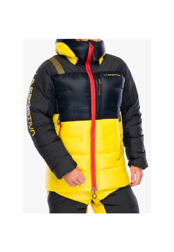 LA SPORTIVA - Kurtka puchowa męska La Sportiva Olympus Tech Down Parka. Kolor: żółty. Materiał: puch