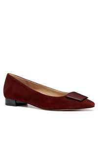 Geox Baleriny D Giselda15 D56YUA 021HH C6014 Bordowy. Kolor: czerwony. Materiał: skóra, zamsz
