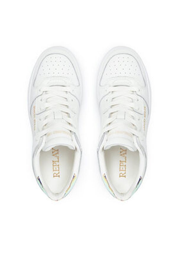Replay - REPLAY Sneakersy Sbam W Light GWZ6V .000.C0001L Biały. Kolor: biały. Materiał: skóra