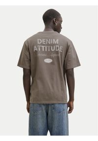 Jack & Jones T-Shirt Edover 12288005 Brązowy Regular Fit. Kolor: brązowy. Materiał: bawełna #1