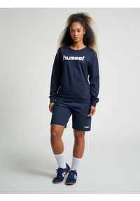 Bluza do piłki ręcznej damska Hummel Go Cotton Logo Sweatshirt Woman. Kolor: niebieski