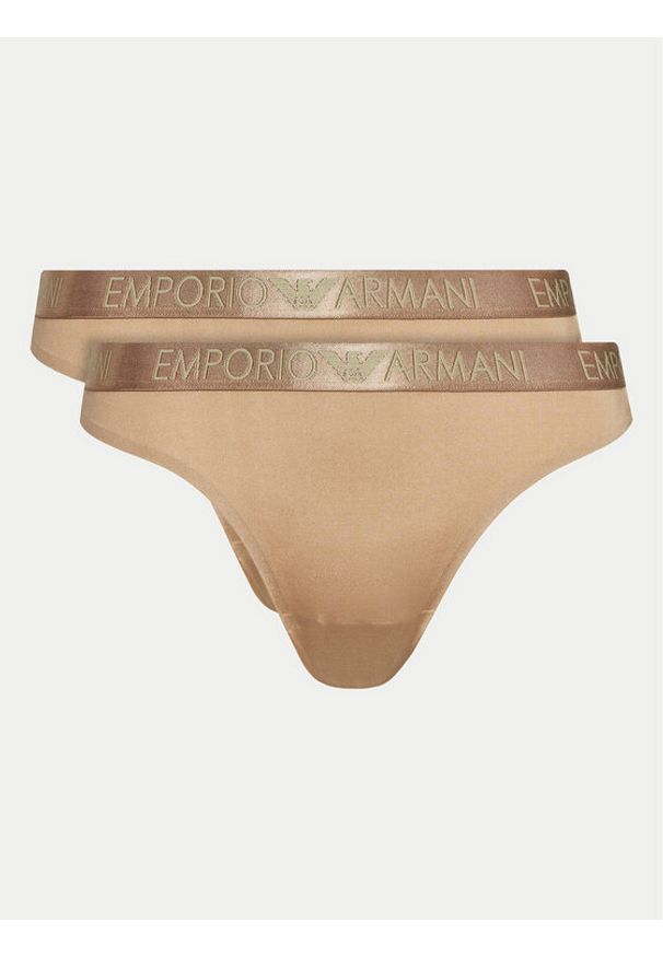 Emporio Armani Underwear Komplet 2 par fig klasycznych 163334 4F235 16355 Beżowy. Kolor: beżowy. Materiał: syntetyk