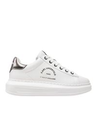 Karl Lagerfeld - KARL LAGERFELD Białe damskie sneakersy skórzane KAPRI Maison, Rozmiar 38. Kolor: biały. Materiał: skóra #6