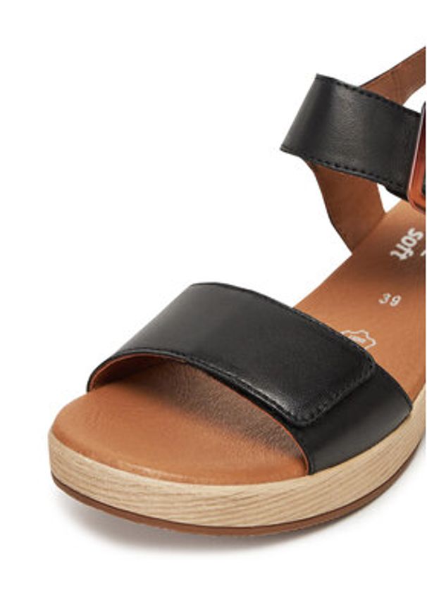 Remonte Sandały D0N52-01 Czarny. Kolor: czarny. Materiał: skóra