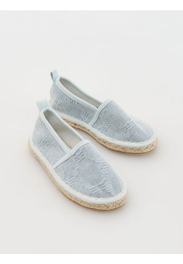 Reserved - Jeansowe espadryle - niebieski. Kolor: niebieski. Materiał: jeans