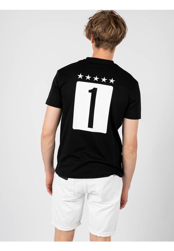 Les Hommes T-shirt | LF224302-0700-9001 | Grafic Print | Mężczyzna | Czarny. Okazja: na co dzień. Kolor: czarny. Materiał: bawełna. Wzór: nadruk. Styl: casual