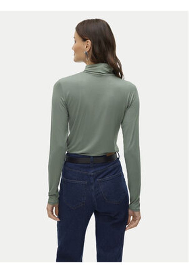 Vero Moda Golf Alberte 10293803 Zielony Slim Fit. Typ kołnierza: golf. Kolor: zielony. Materiał: wiskoza