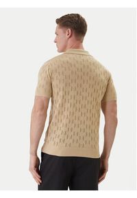 Karl Lagerfeld - KARL LAGERFELD Polo 655005 562301 Beżowy Slim Fit. Typ kołnierza: polo. Kolor: beżowy. Materiał: bawełna #5