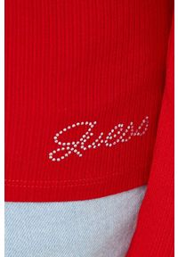 Guess longsleeve damski kolor czerwony. Kolor: czerwony. Długość rękawa: długi rękaw #5
