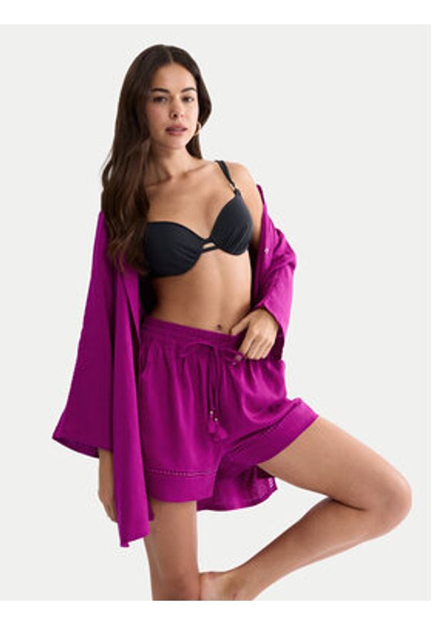 Triumph Szorty piżamowe Summer Wear 10227237 Różowy Regular Fit. Kolor: różowy. Materiał: len