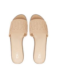 DKNY Klapki Willow K1500528 Beżowy. Kolor: beżowy. Materiał: materiał