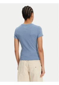 Tommy Jeans T-Shirt Tonal Linear DW0DW20315 Niebieski Slim Fit. Kolor: niebieski. Materiał: bawełna