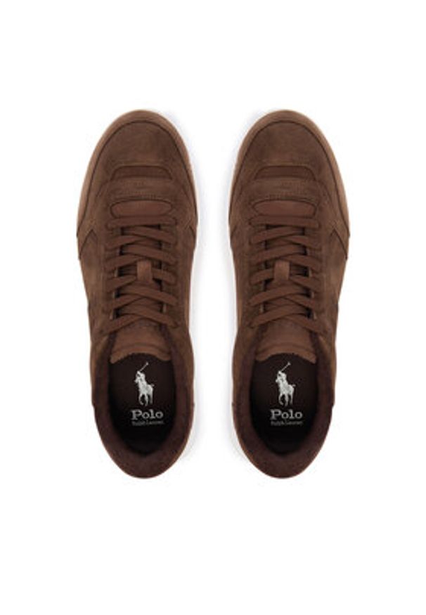 Polo Ralph Lauren Sneakersy 809974099002 Brązowy. Kolor: brązowy. Materiał: skóra, zamsz