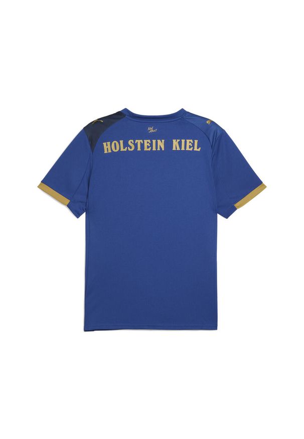 Puma - Męska koszulka domowa Holstein Kiel 25/26 PUMA. Kolor: żółty, niebieski, wielokolorowy. Sport: bieganie