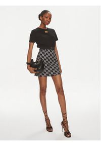 Elisabetta Franchi Spódnica mini GO-S03-41E2-V250 Czarny Regular Fit. Kolor: czarny. Materiał: syntetyk