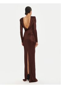 Elisabetta Franchi Sukienka wieczorowa AB-R10-56E2-V690 Brązowy Regular Fit. Kolor: brązowy. Materiał: wiskoza. Styl: wizytowy #3