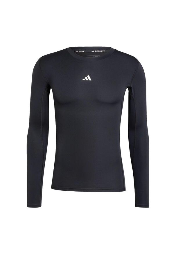 Adidas - Koszulka TECHFIT Compression Training Long Sleeve. Kolor: czarny. Materiał: materiał. Długość rękawa: długi rękaw. Technologia: Techfit (Adidas)