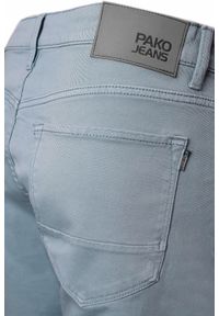 Bawełniane Spodnie Chinos, Regular - Pako Jeans - Niebieskie. Okazja: na spotkanie biznesowe, do pracy. Kolor: niebieski. Materiał: elastan, bawełna. Styl: klasyczny, biznesowy #3