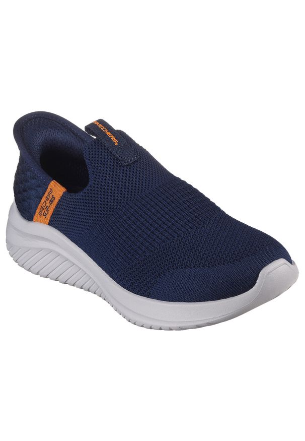 skechers - Buty sportowe Sneakersy damskie, Skechers Ultra Flex 3.0 - Smooth Step Slip-ins. Kolor: pomarańczowy, wielokolorowy, niebieski. Sport: turystyka piesza